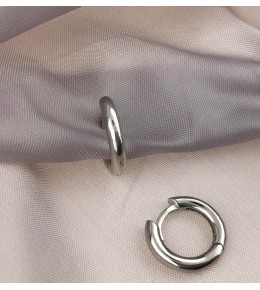 13mm Gümüş Düz Halka Küpe