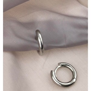 13mm Gümüş Düz Halka Küpe