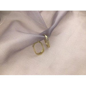 Gümüş Tek Sıra Taşlı Ince Küçük Çengel Model Küpe